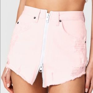 LF Carmar Pink Beatrice Zip Front Skirt